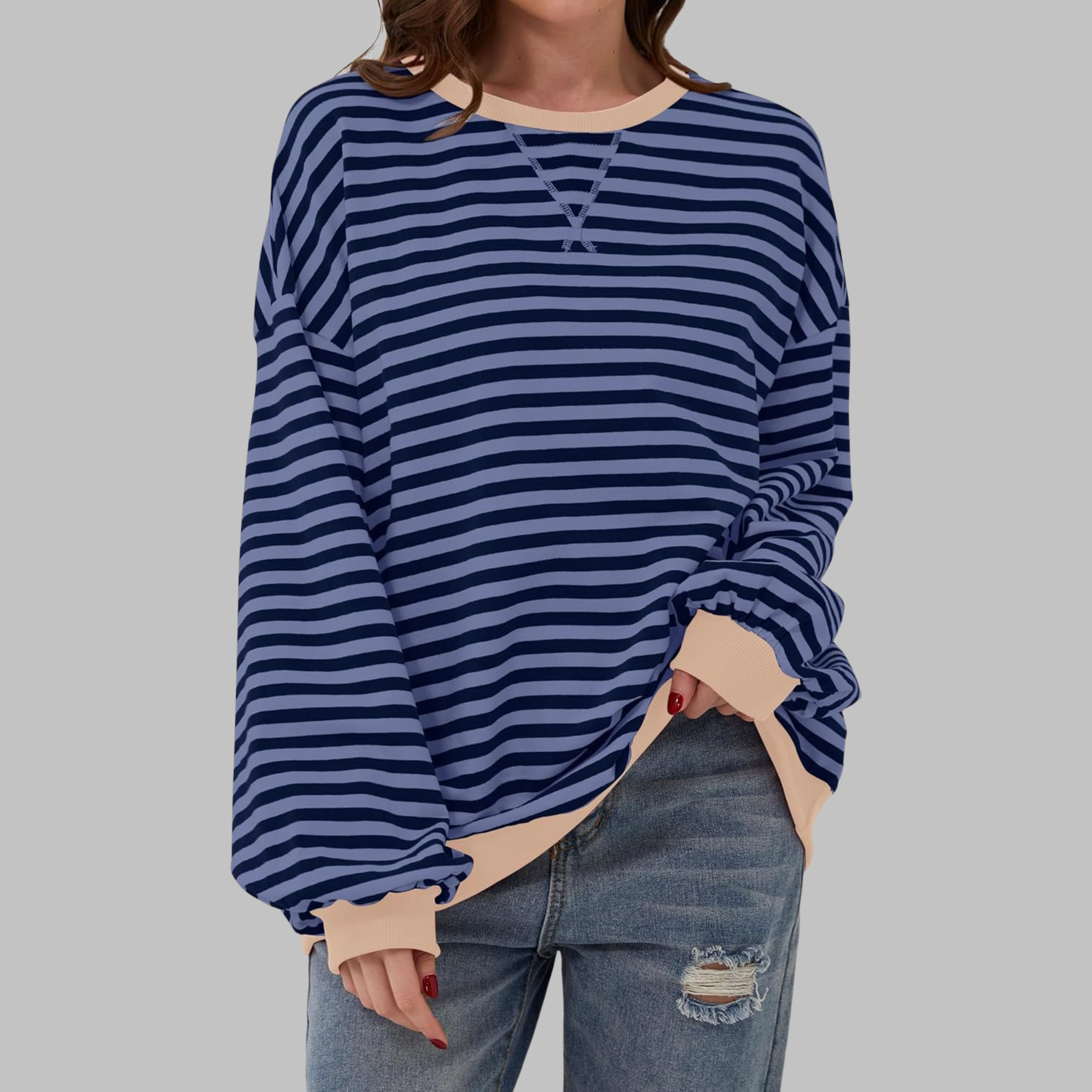 Lisa | Striped jumper in cotton blend