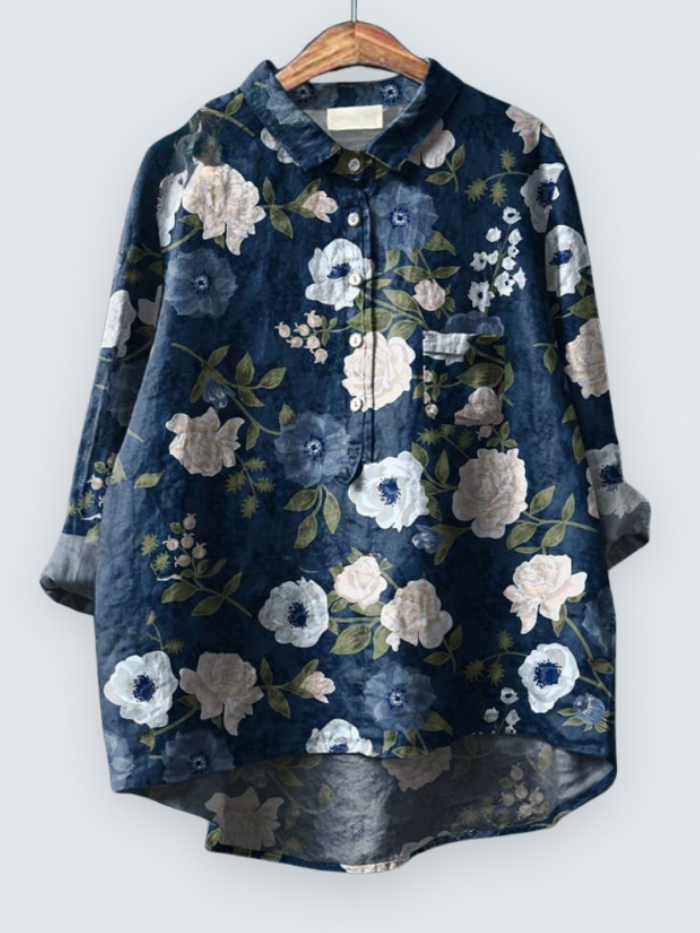Women's Floral Art Print Casual Shirt