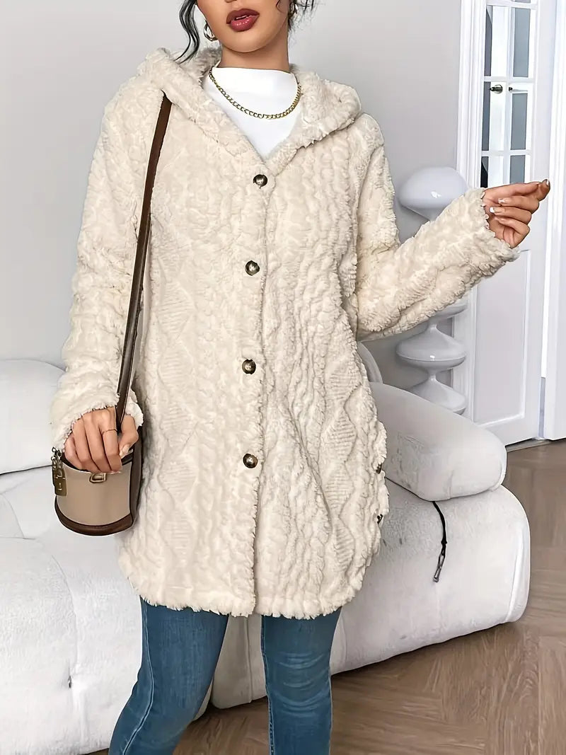 Clara | Plush Hooded Cardigan