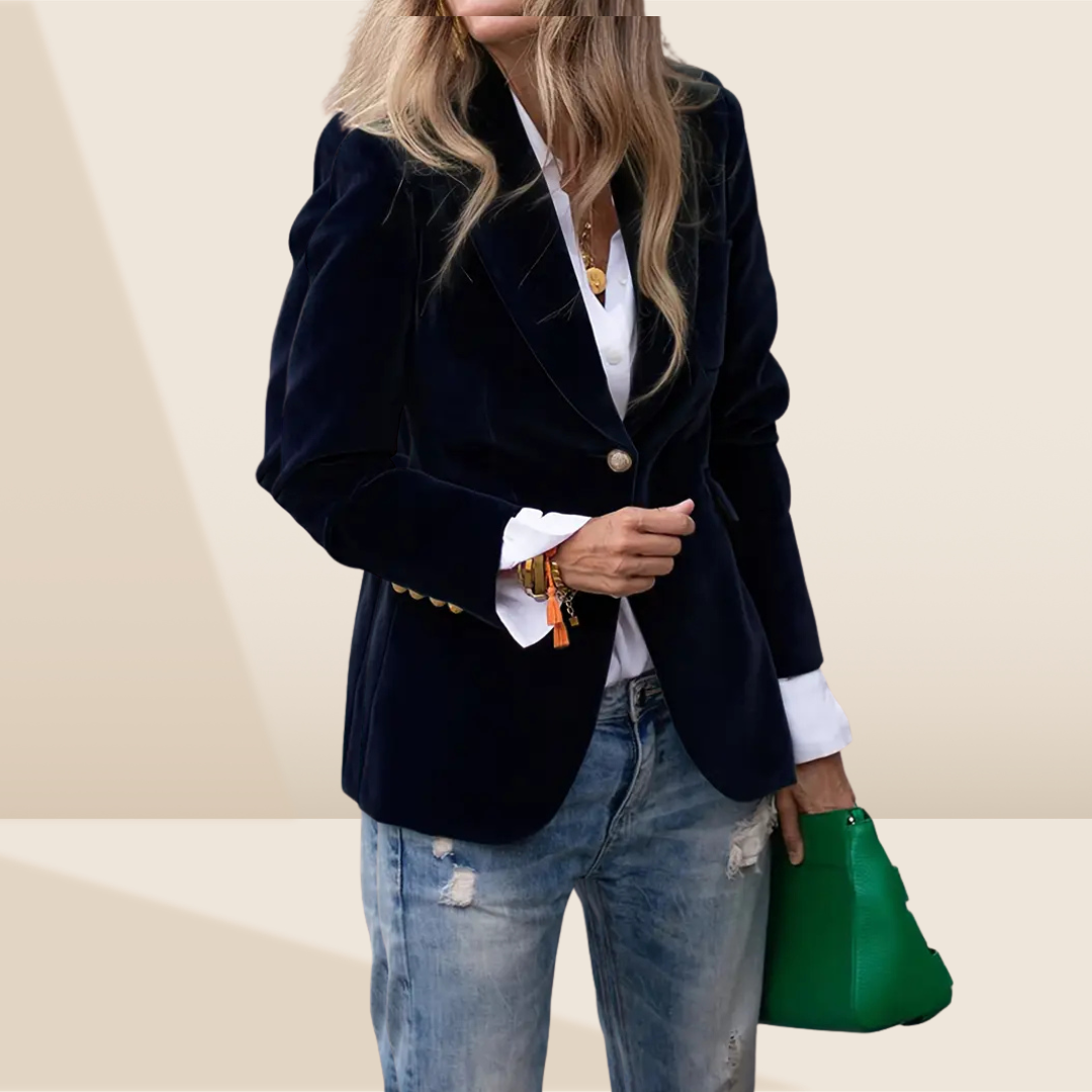 Caterina™ | Elegant Velvet Blazer