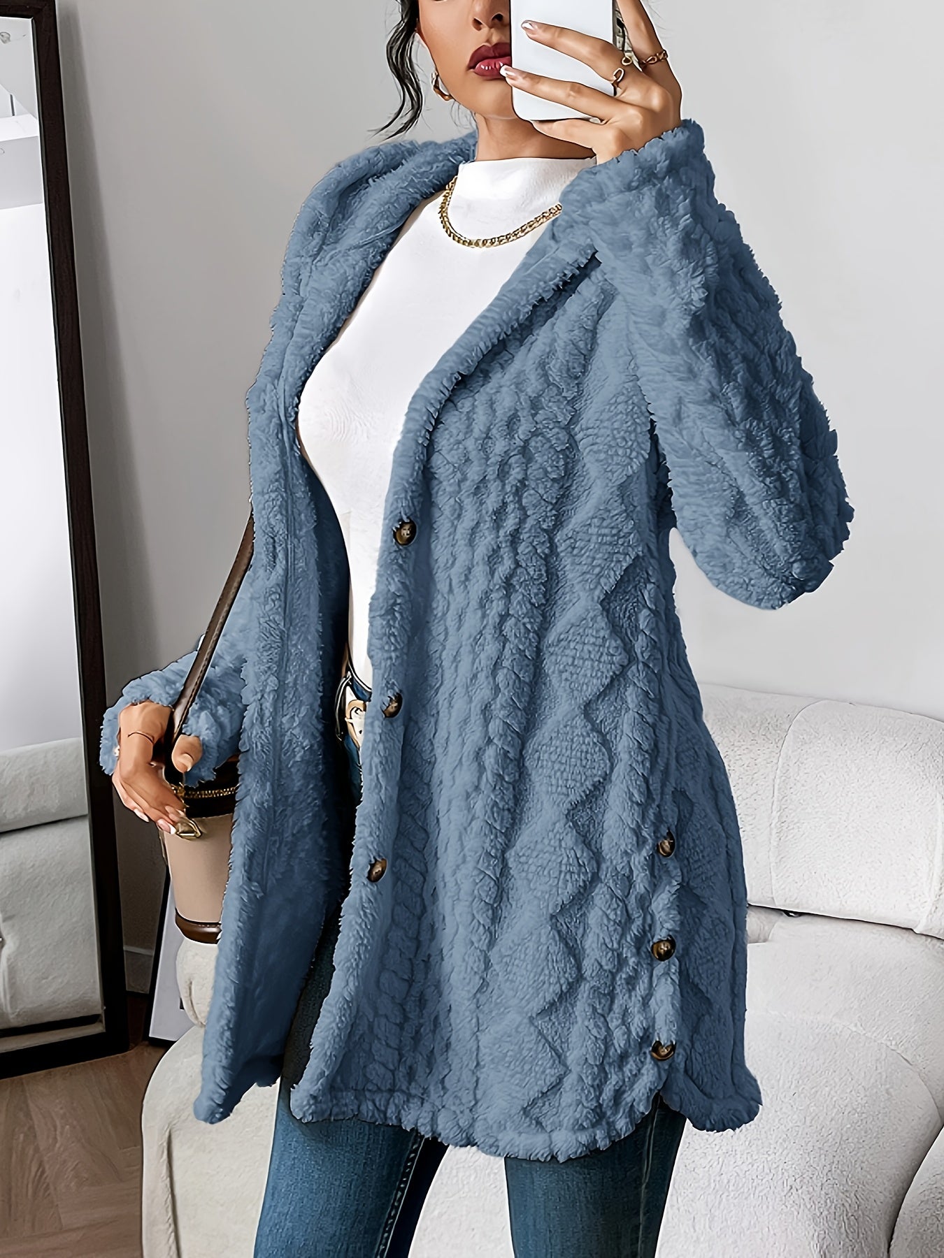 Clara | Plush Hooded Cardigan