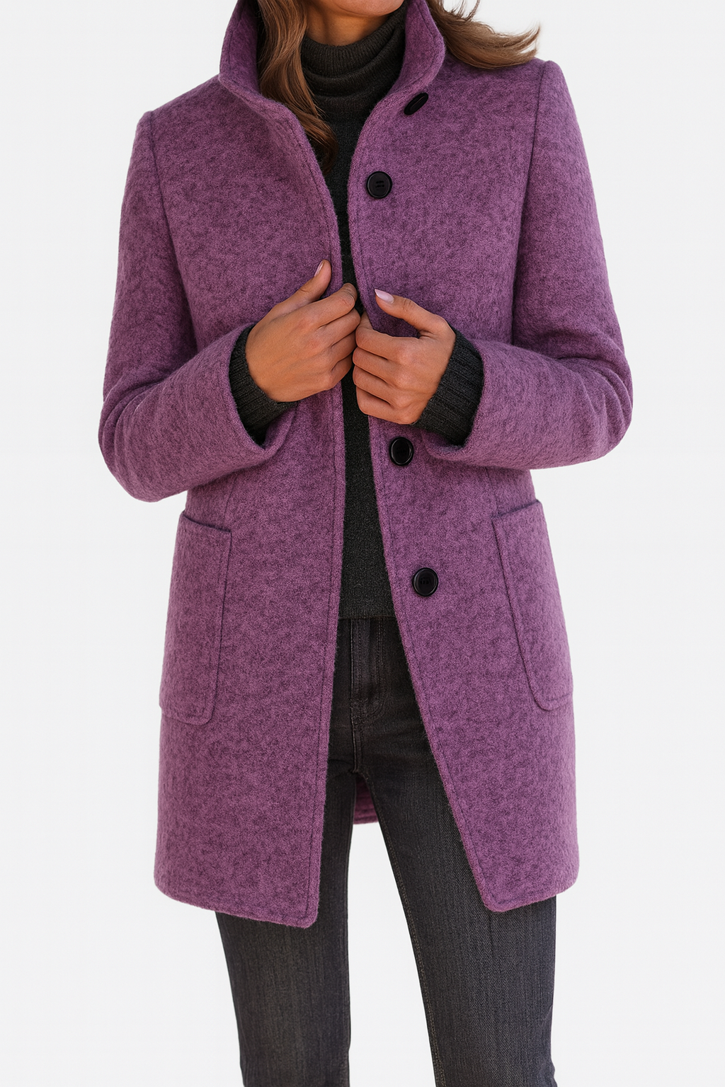 Stella | Women's Coat with High Collar