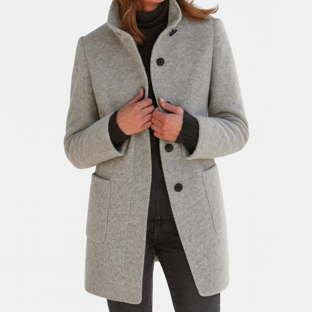 Stella | Women's Coat with High Collar