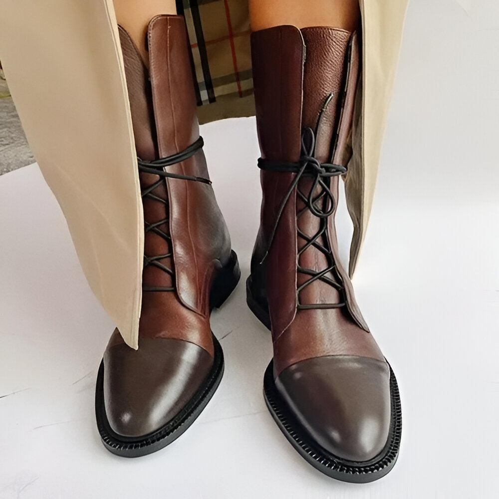 Isabella | Elegant Leather Heeled Boots