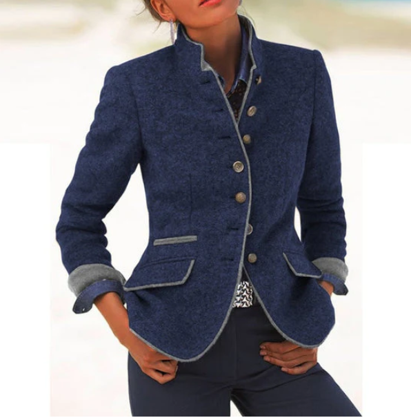 Valeria | Elegant Cardigan with High Collar