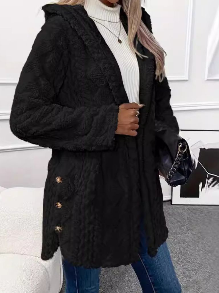 LAURA HOODED CARDIGAN JACKET