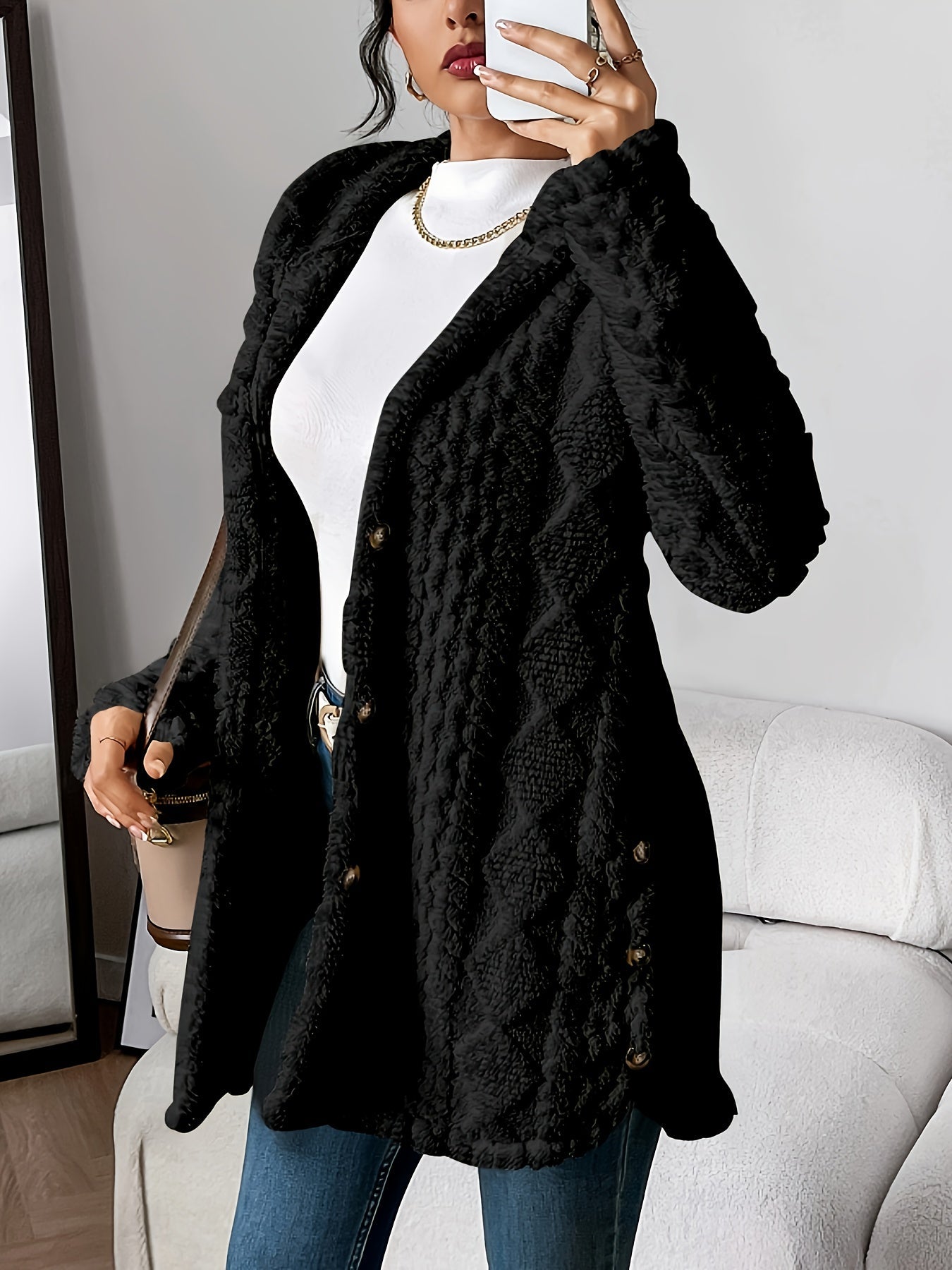 Clara | Plush Hooded Cardigan
