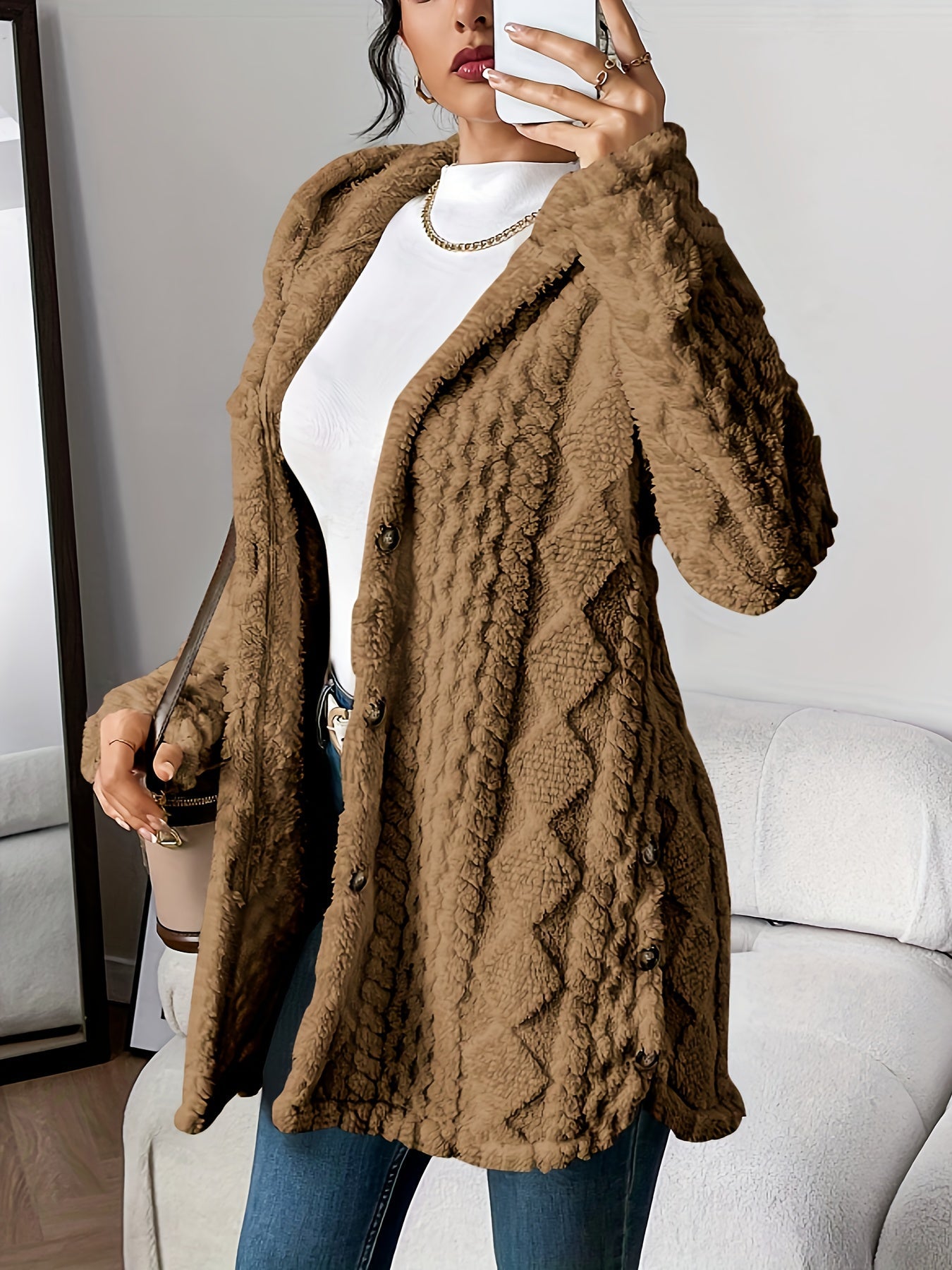 Clara | Plush Hooded Cardigan