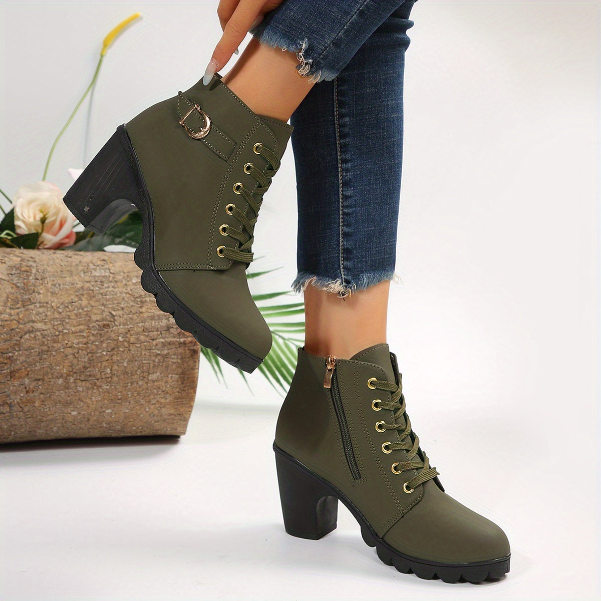 Yael | Luxe Lace-Up Pumps Boots