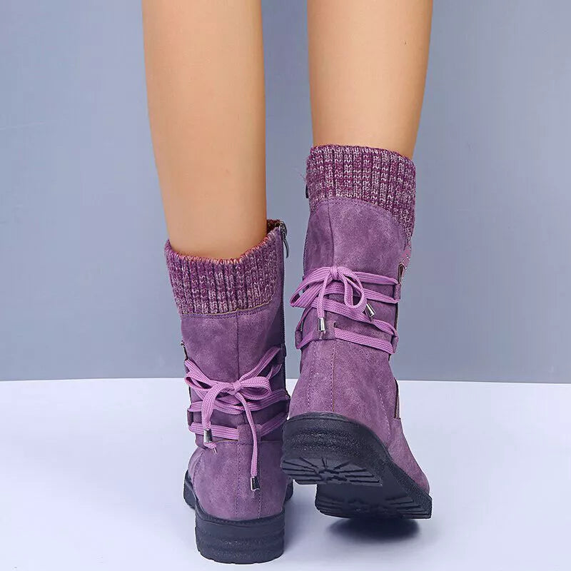 Svea | Retro Thick Heel Winter Boots