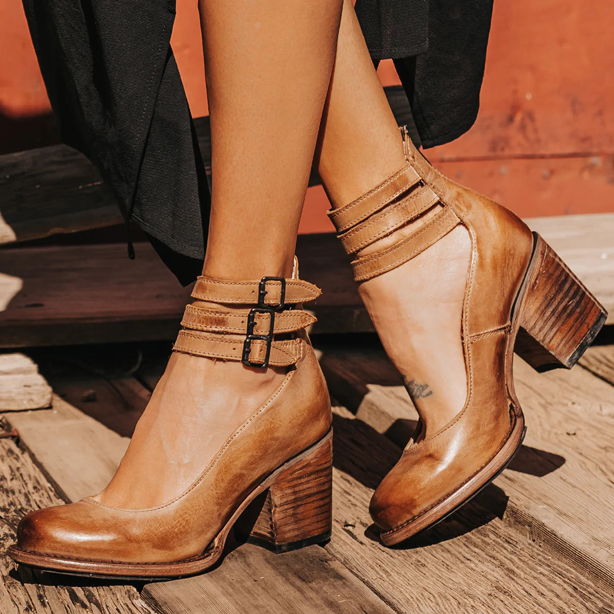 Ever  |  Women’s Round Toe Chunky Heels