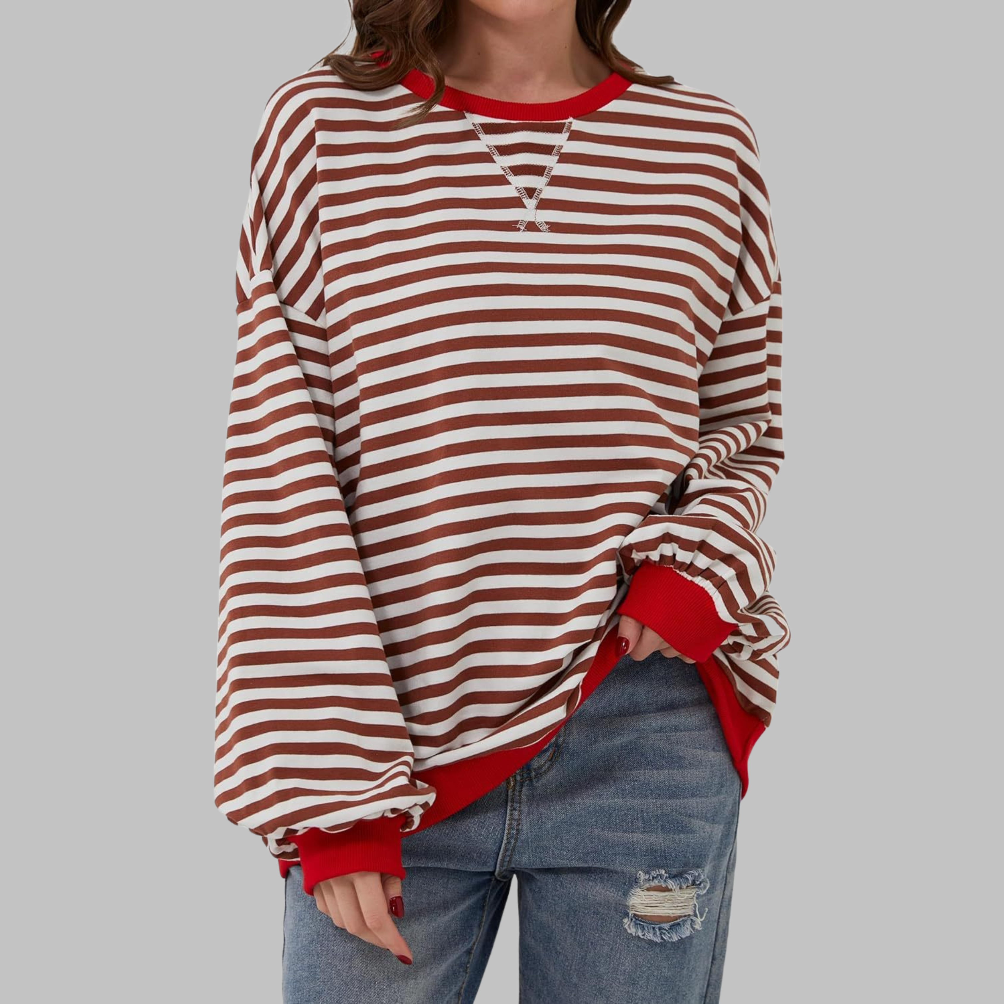 Lisa | Striped jumper in cotton blend