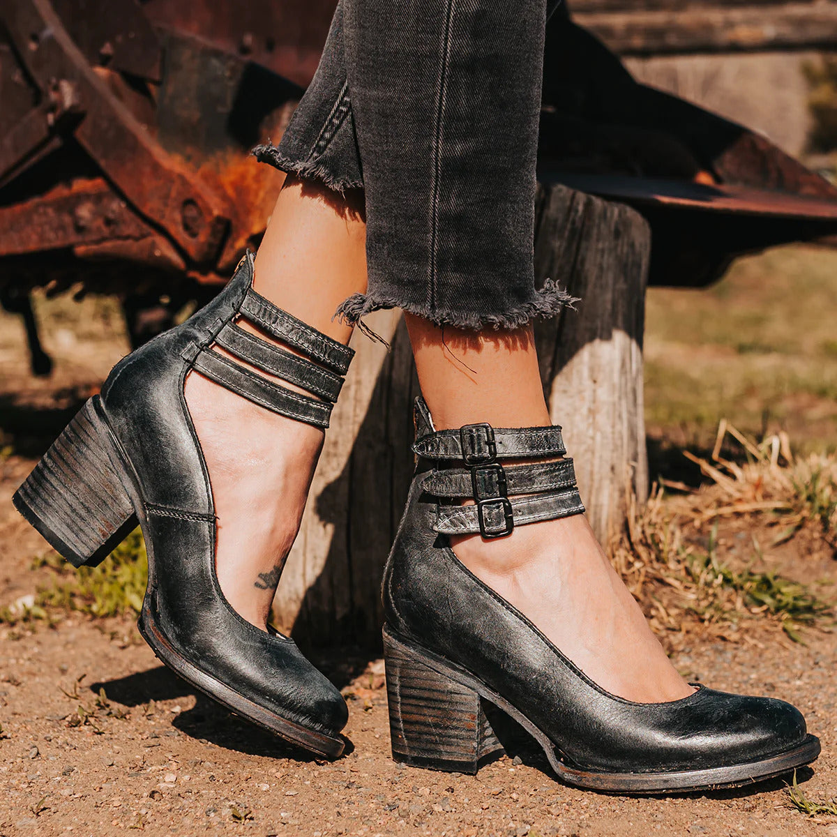 Ever  |  Women’s Round Toe Chunky Heels