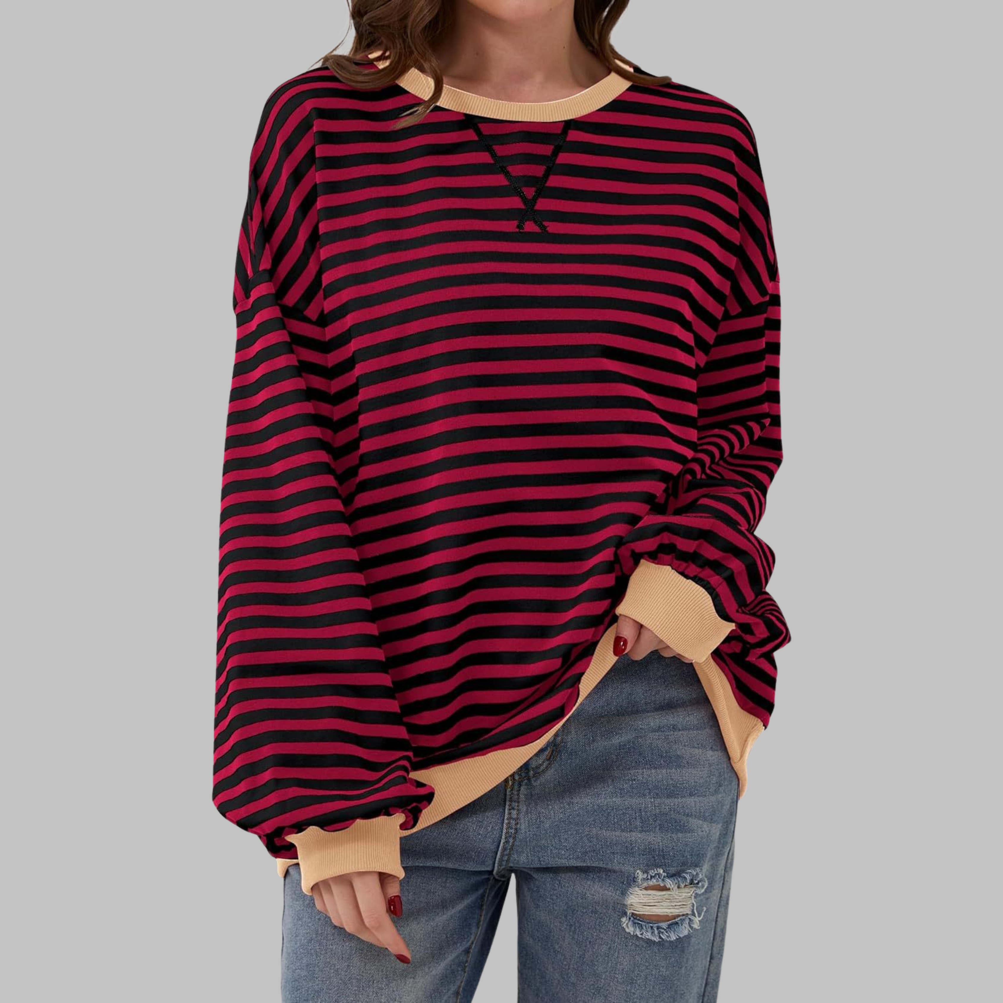 Lisa | Striped jumper in cotton blend