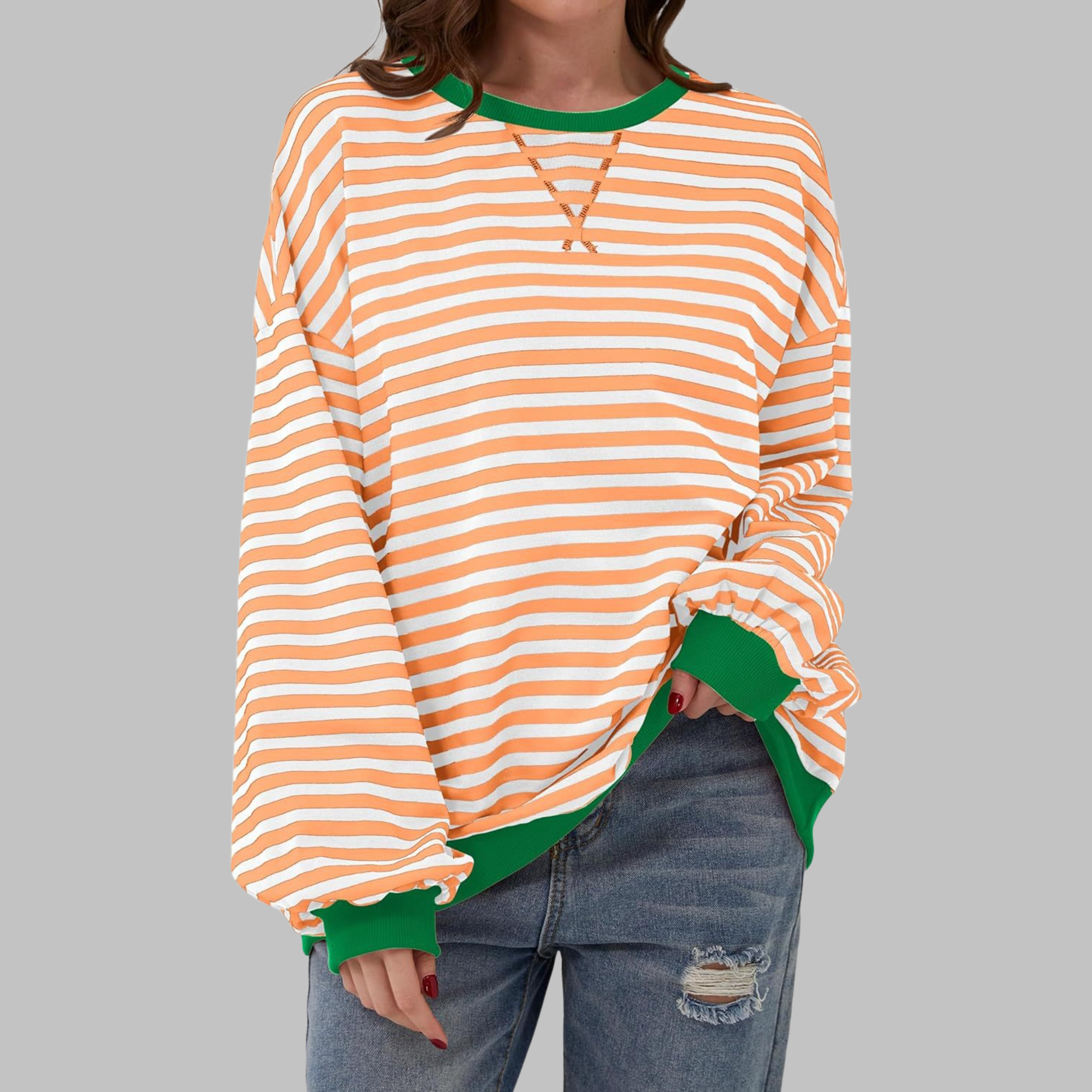 Lisa | Striped jumper in cotton blend