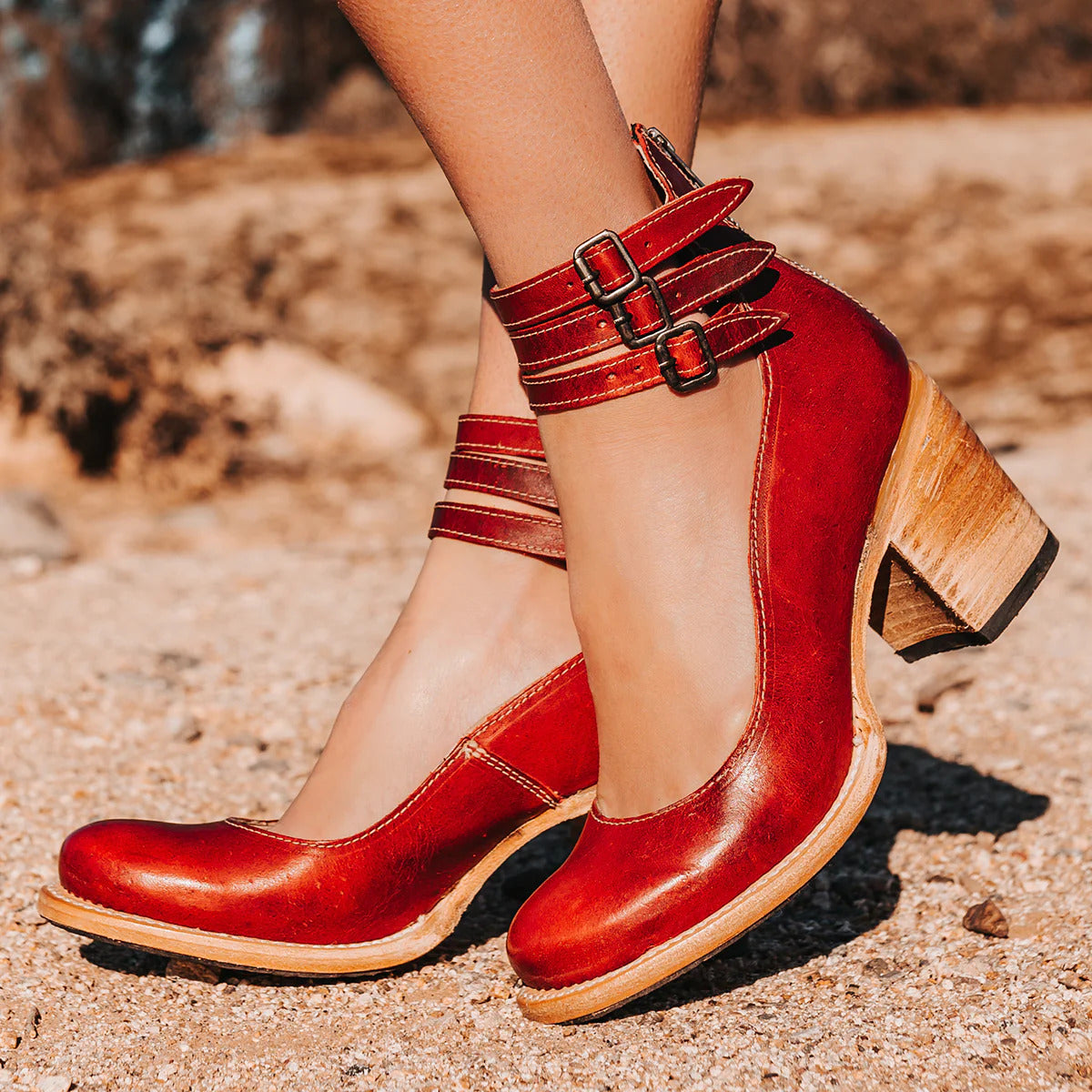 Ever  |  Women’s Round Toe Chunky Heels