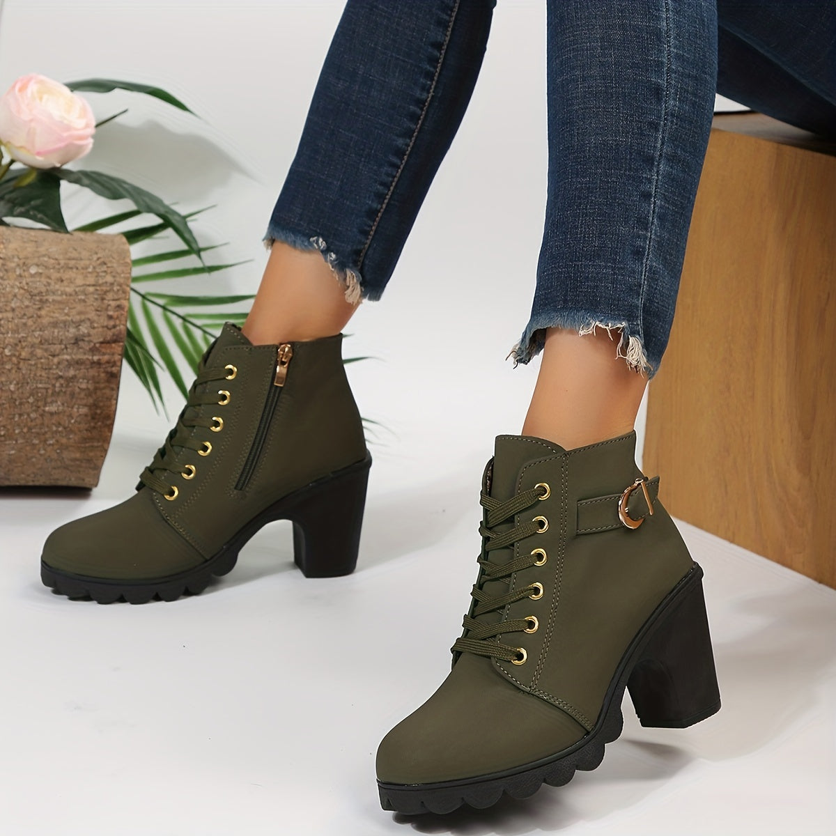 Yael | Luxe Lace-Up Pumps Boots