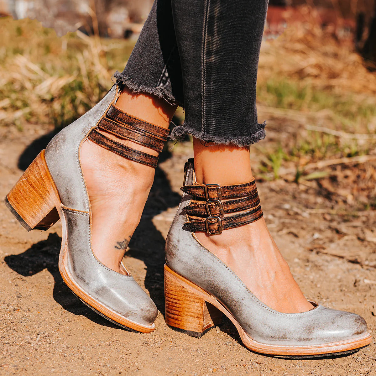 Ever  |  Women’s Round Toe Chunky Heels