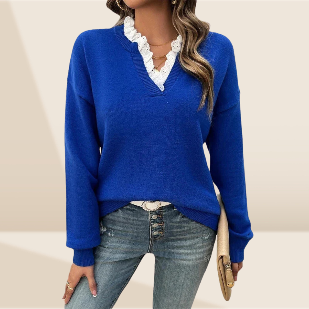 Vera | Elegant blouse with lace details