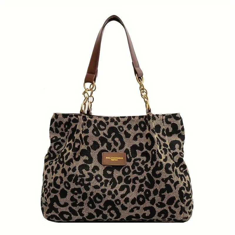 Selene | Chic Leopard Print Tote Bag