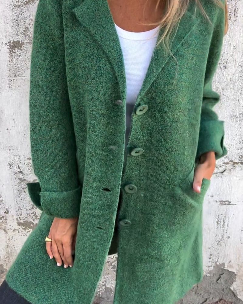 Maila | Casual long coat with lapels