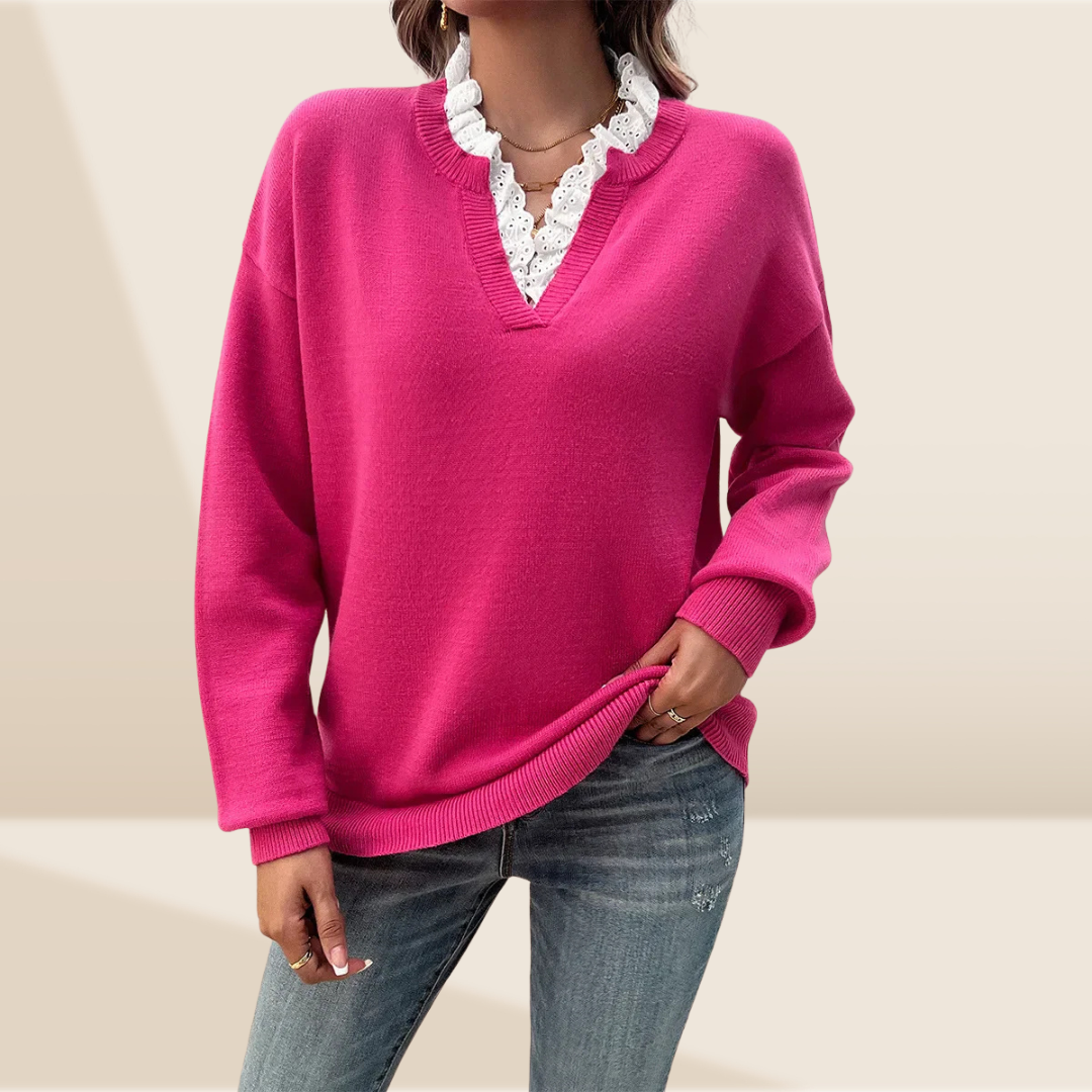 Vera | Elegant blouse with lace details