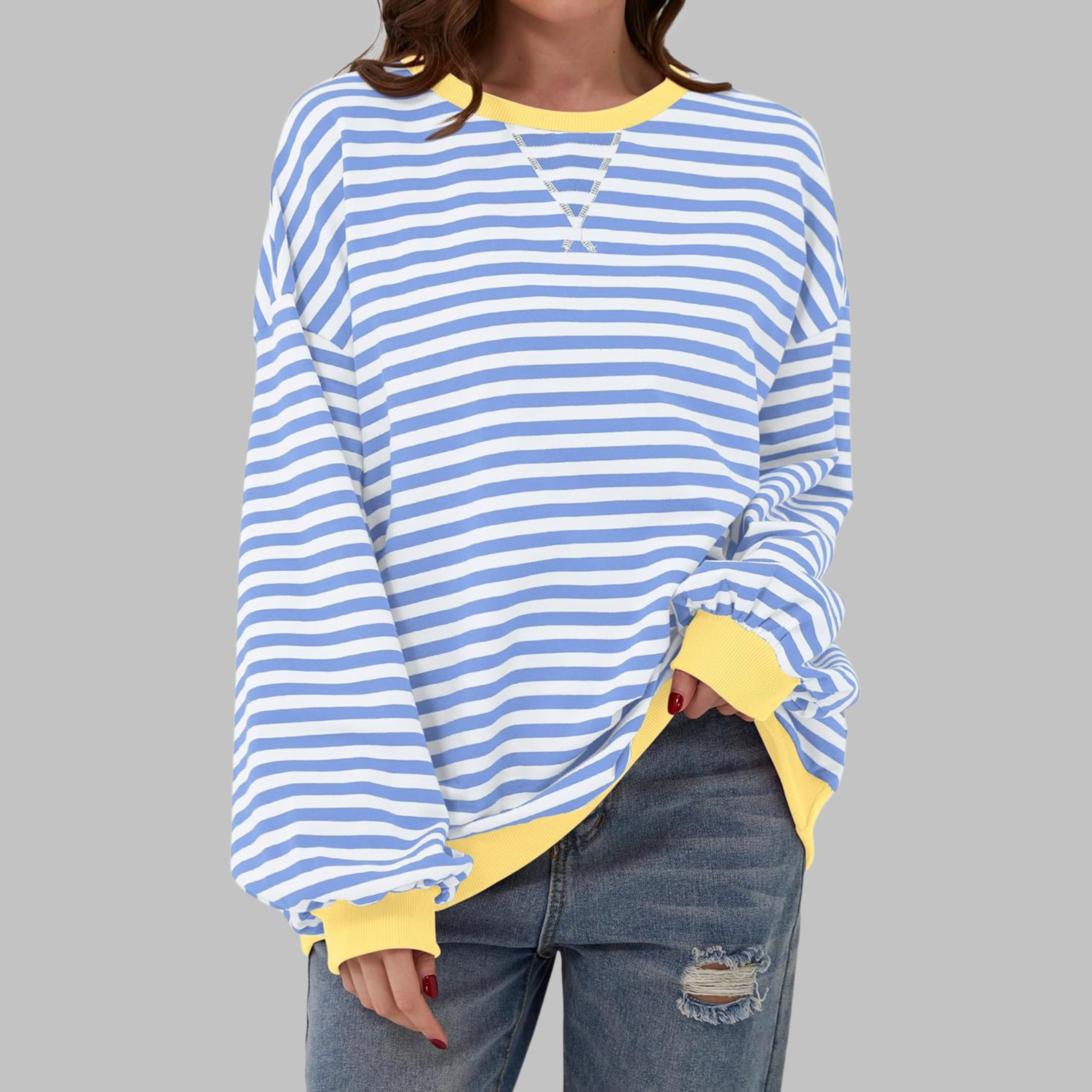 Lisa | Striped jumper in cotton blend