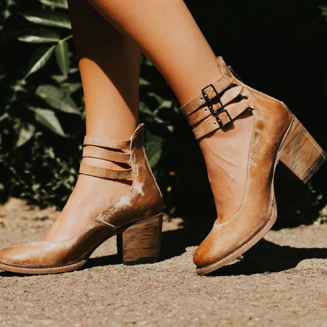 Ever  |  Women’s Round Toe Chunky Heels
