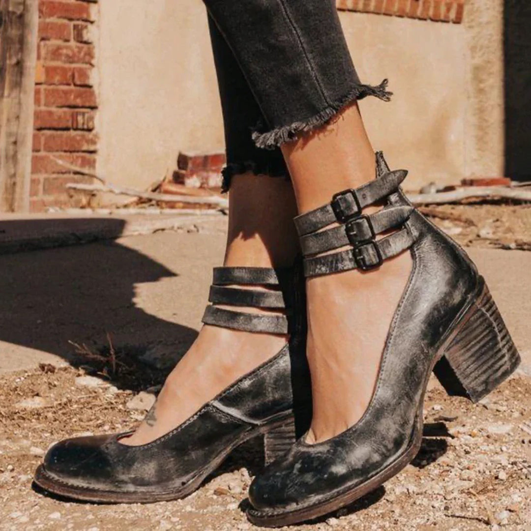 Ever  |  Women’s Round Toe Chunky Heels