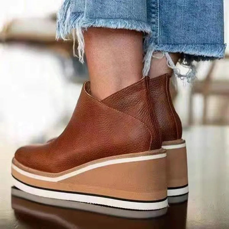 Xanthe | Trendy Women’s Wedges Ankle Boots