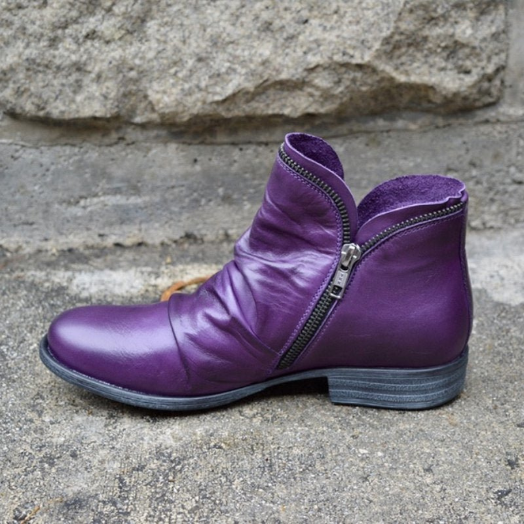 Nahla | British Style Platform Ankle Boots