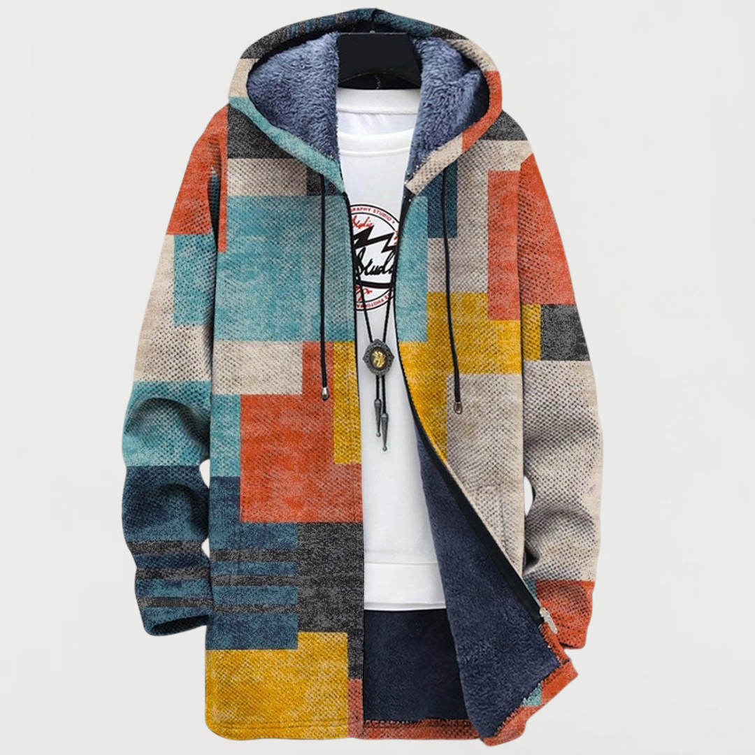 Cleo | Geometric Block Hoodie