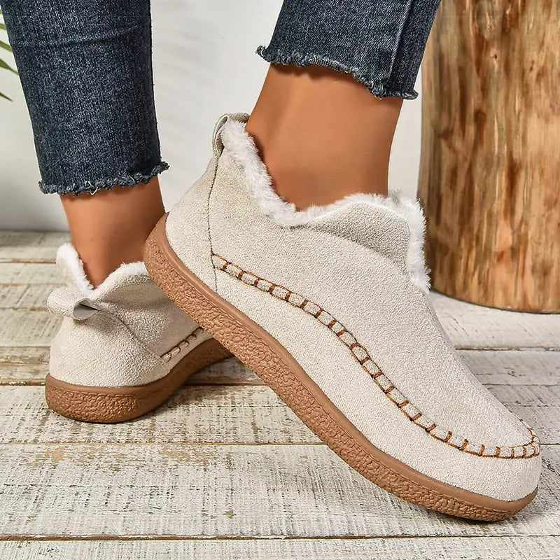 Vail | Warm Velvet Flat Winter Boots