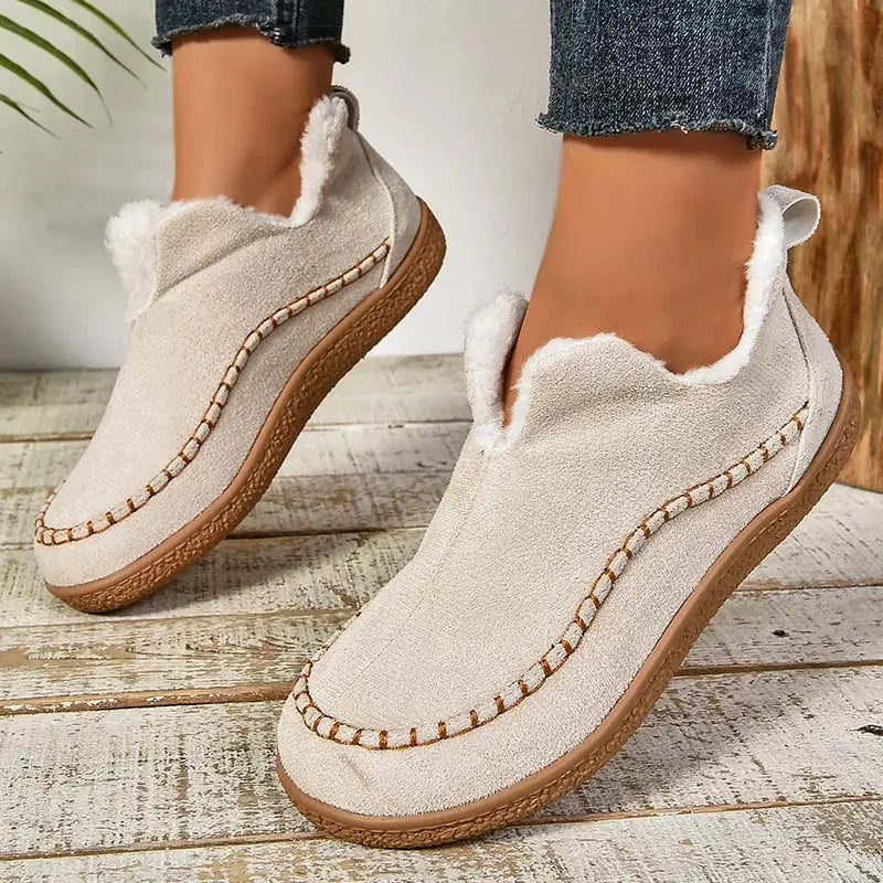 Vail | Warm Velvet Flat Winter Boots
