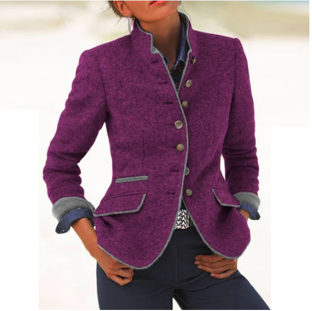 Valeria | Elegant Cardigan with High Collar