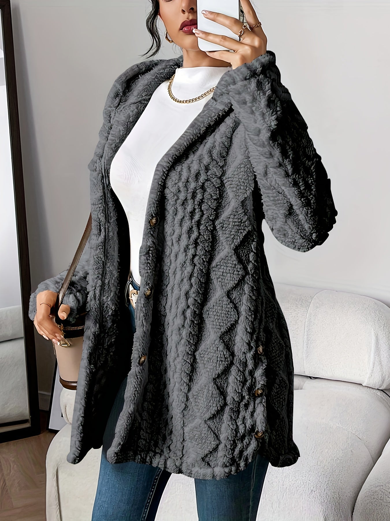 Clara | Plush Hooded Cardigan