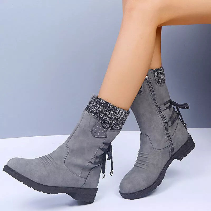 Svea | Retro Thick Heel Winter Boots