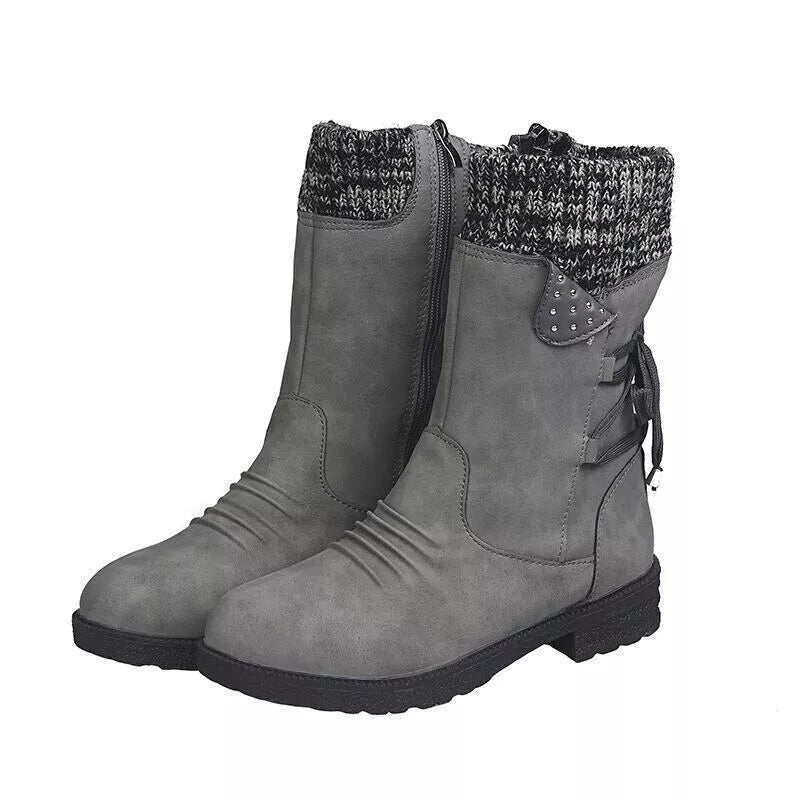 Svea | Retro Thick Heel Winter Boots