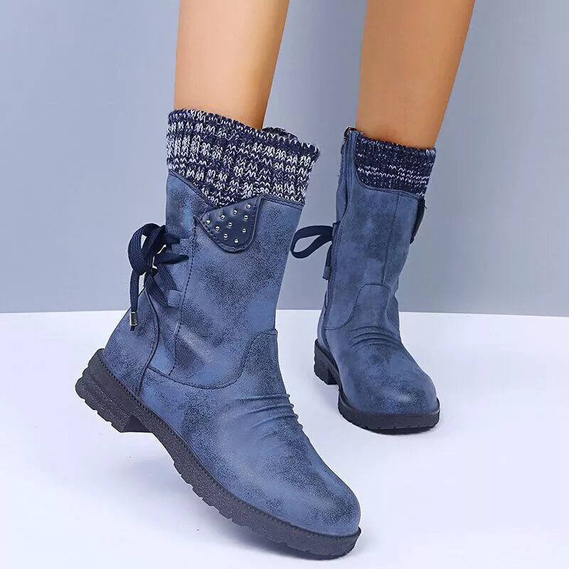 Svea | Retro Thick Heel Winter Boots