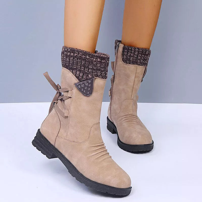 Svea | Retro Thick Heel Winter Boots