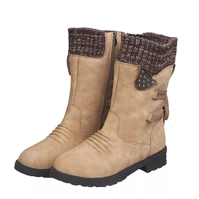 Svea | Retro Thick Heel Winter Boots